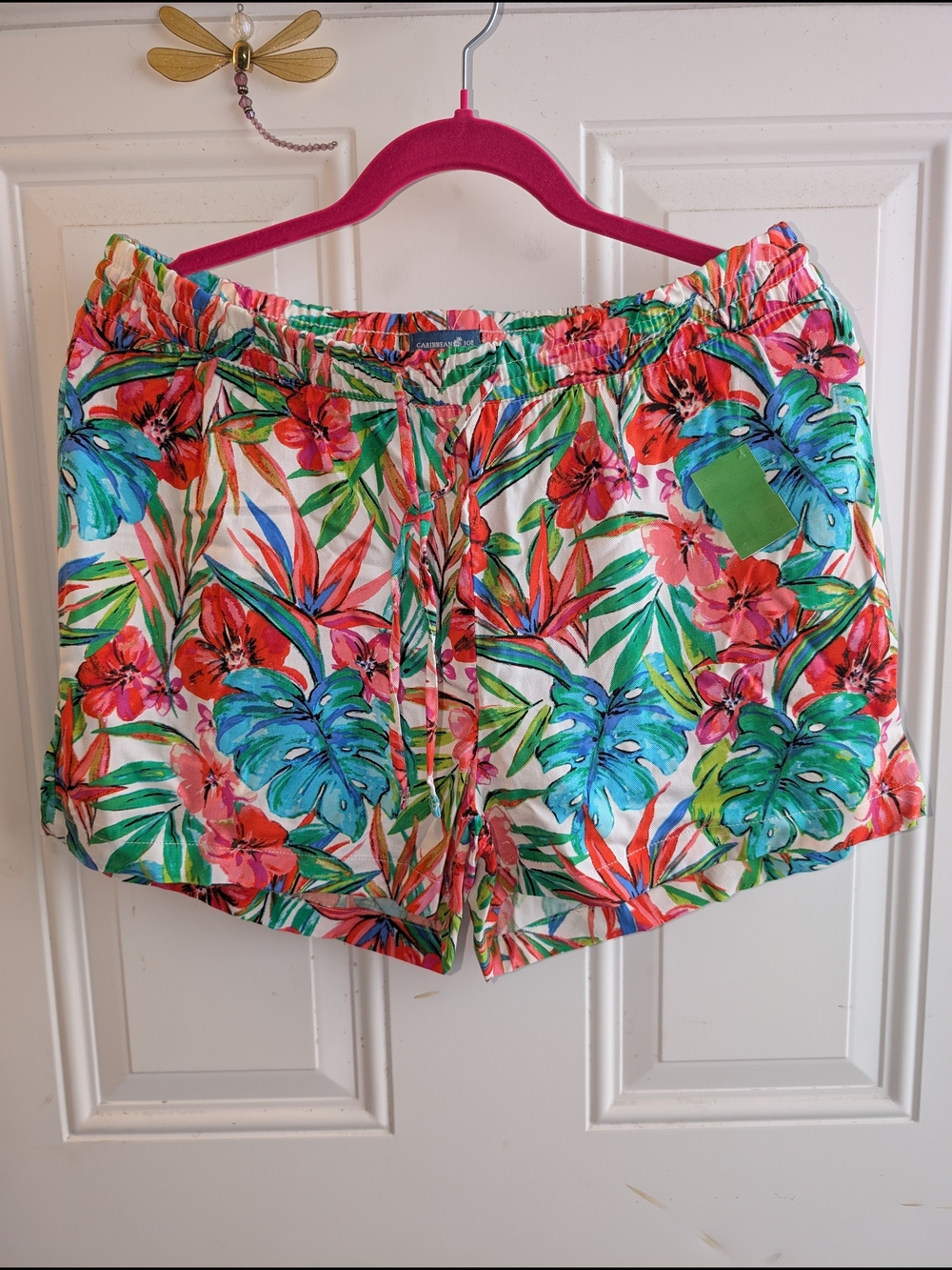 221 Tropical Floral Drawstring Women’s Shorts - Multi - Picture 2 of 7